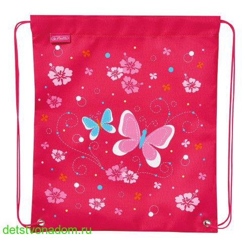 Мешок для обуви Herlitz Pink Butterfly