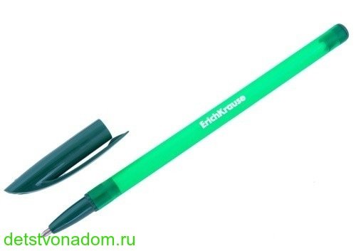Ручка шариковая Erich Krause, "R-101", корпус зелёный, толщ. письма 1 мм., зелёная