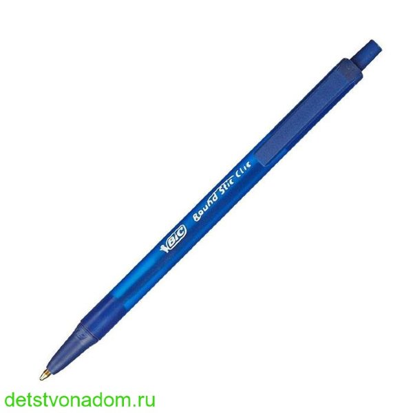 Ручка шариковая  BIC "Round Stic Clic", автоматическая, синяя 
