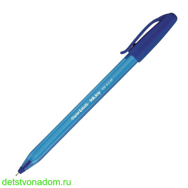 Ручка шариковая Paper Mate, "InkJoy 100", 0.5 мм., трёхгранная, синяя 